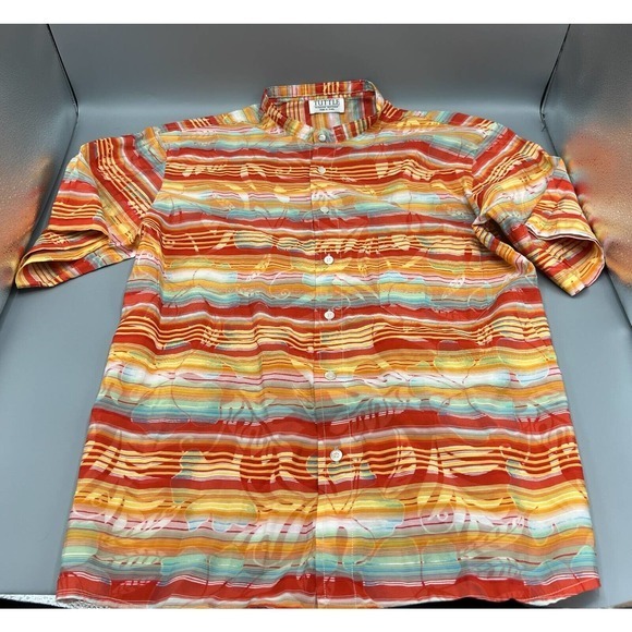Tuttle Distinctive Sportswear Mens Large Multi Color Button Floral Summer Shirt - Picture 8 of 8